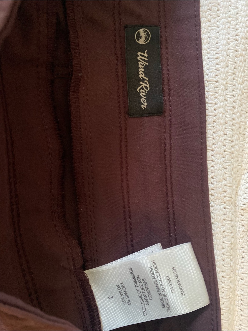 Women's Drawstring Hiking Pants - Deep Raspberry - Picture 3 of 5